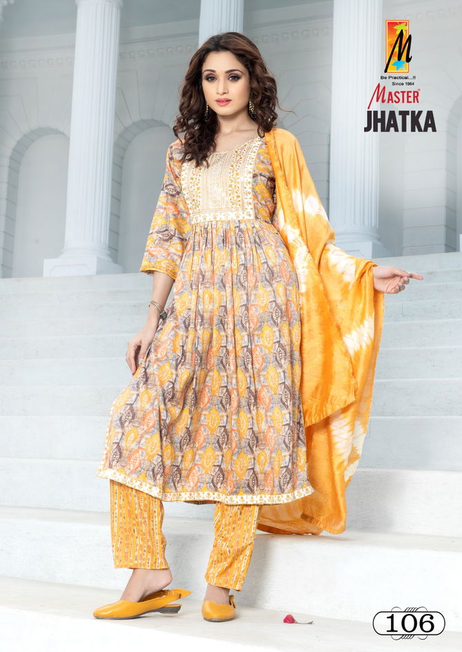 Jhatka By Master Nayra Cut Printed Kurti With Bottom Dupatta Wholesale Market In Surat
